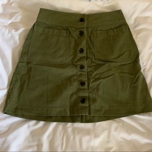 Madewell a-line button-up skirt